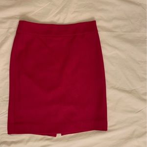 J.Crew raspberry wool blend lined pencil skirt , size 2